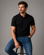 Plain Black Classic Polo T-Shirt