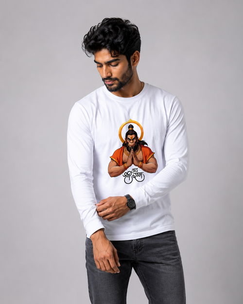Hanuman Jai Shree Ram Full Sleeve T-Shirt