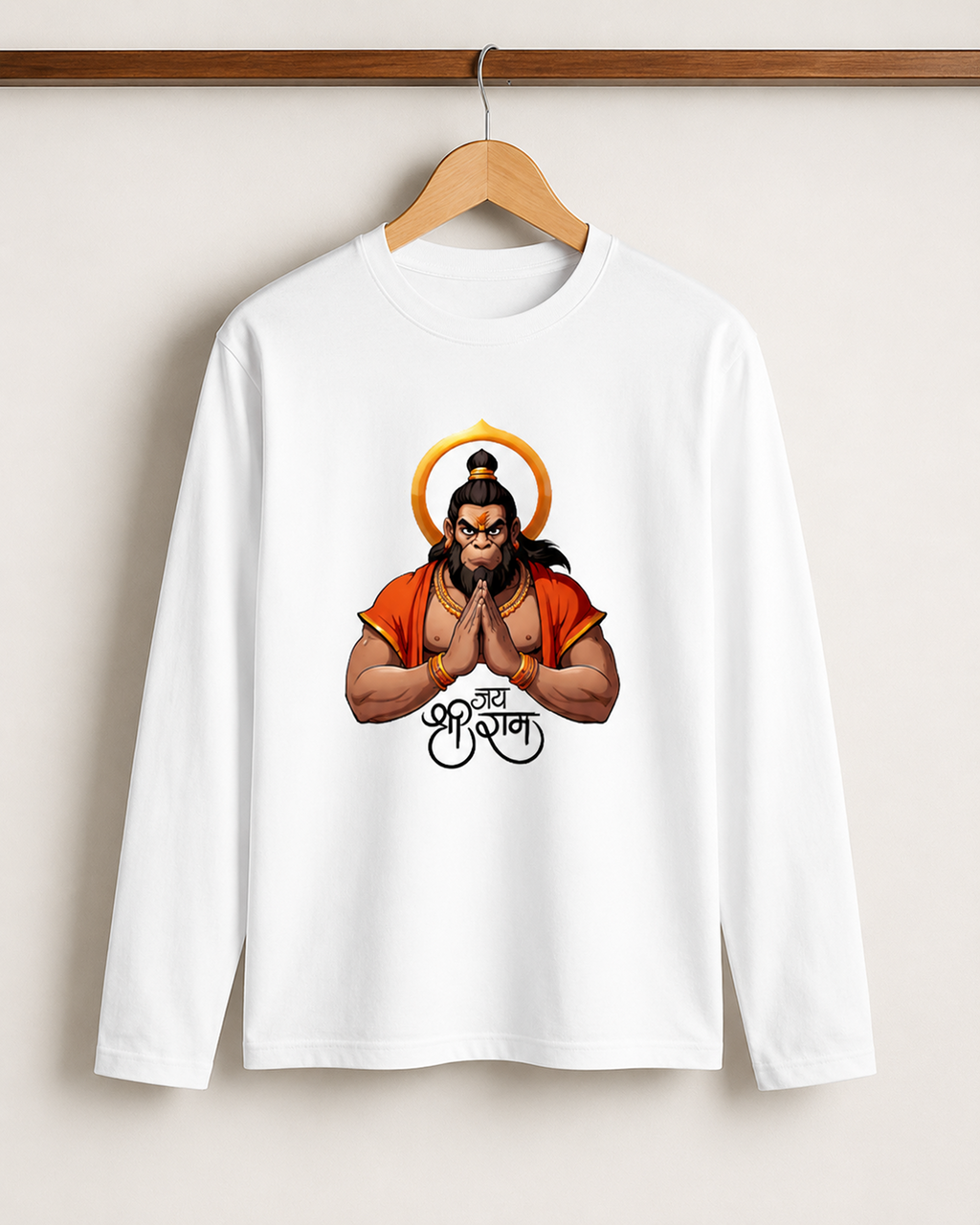 Hanuman Jai Shree Ram Full Sleeve T-Shirt