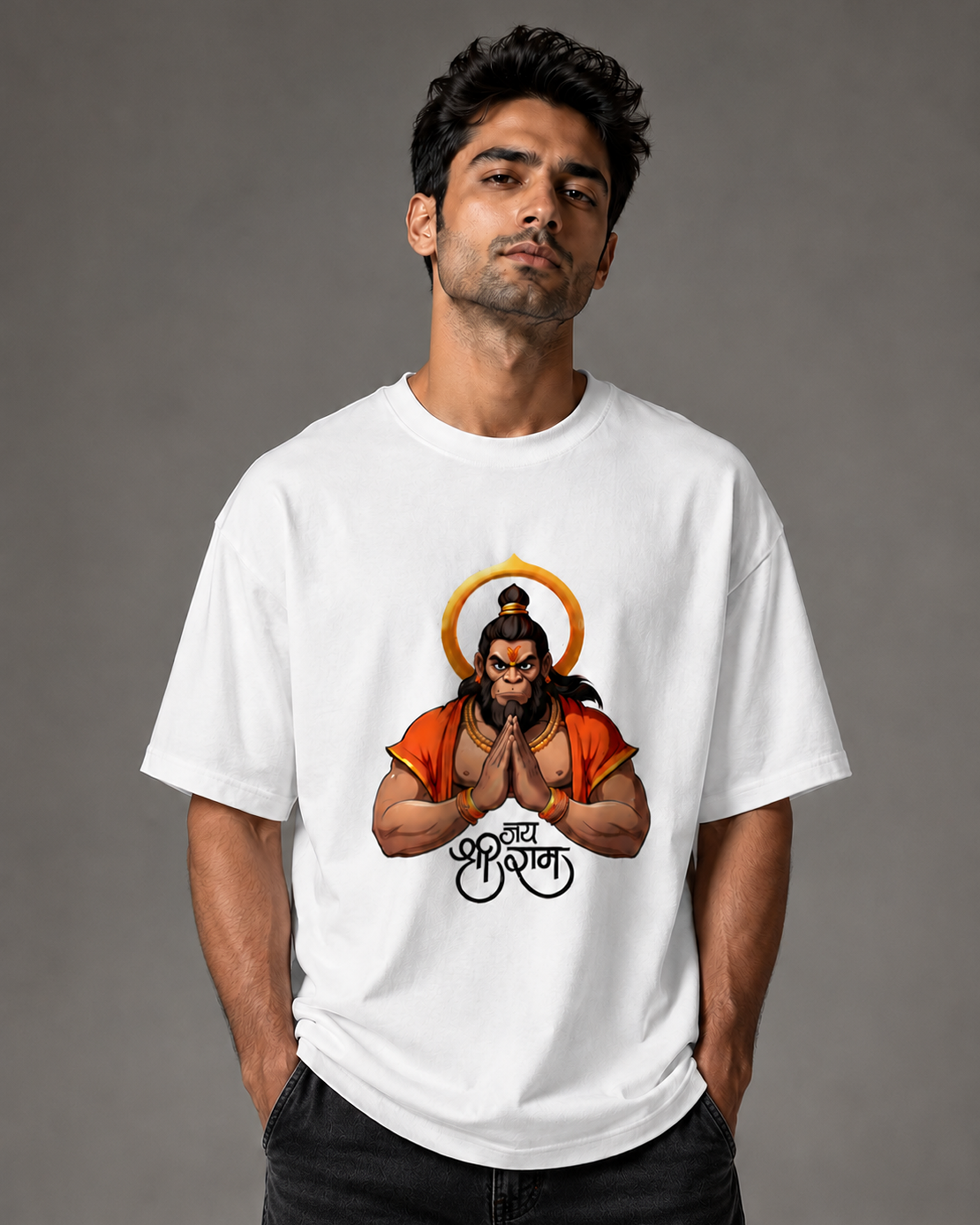 Hanuman Jai Shree Ram Oversized T-Shirt