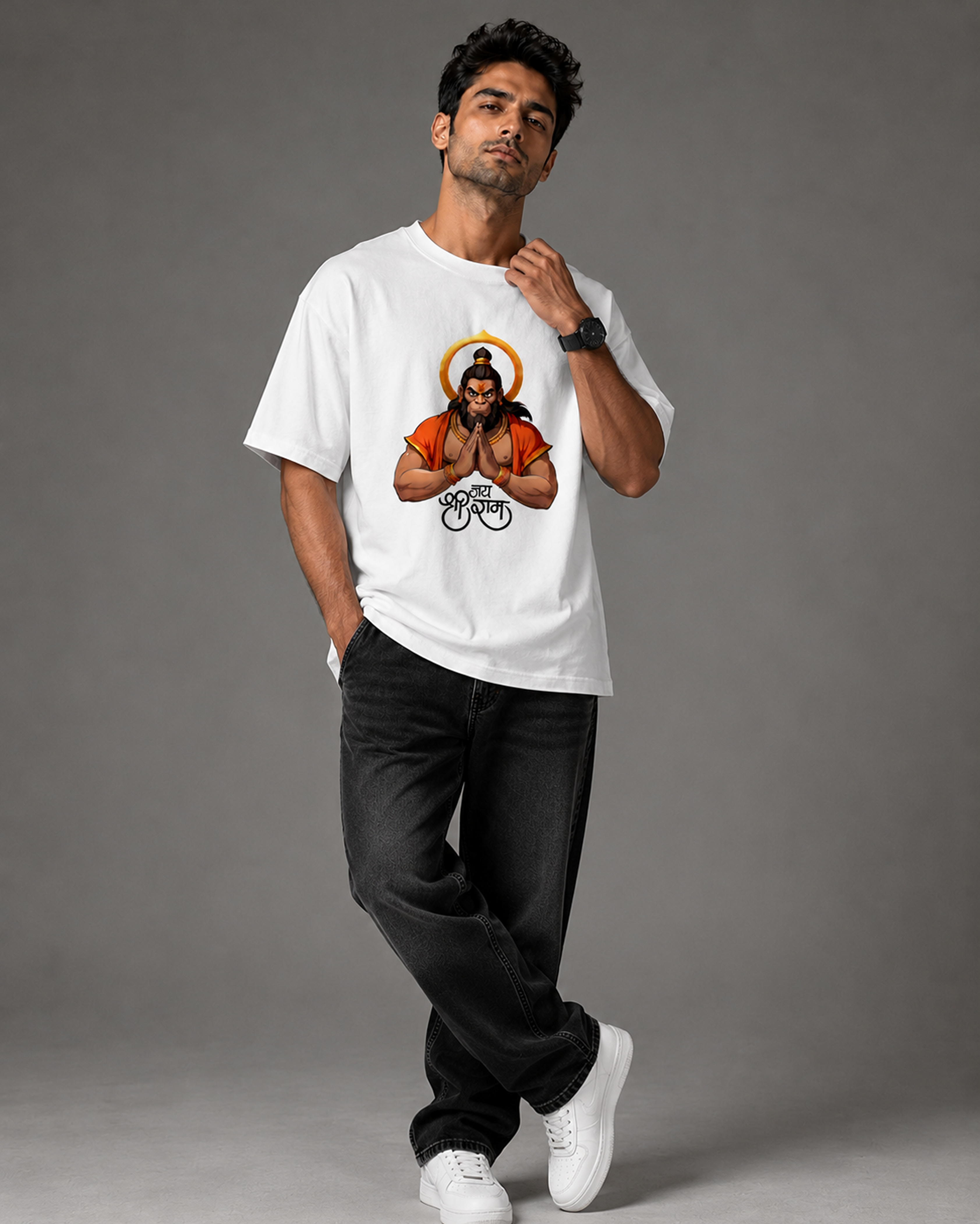 Hanuman Jai Shree Ram Oversized T-Shirt