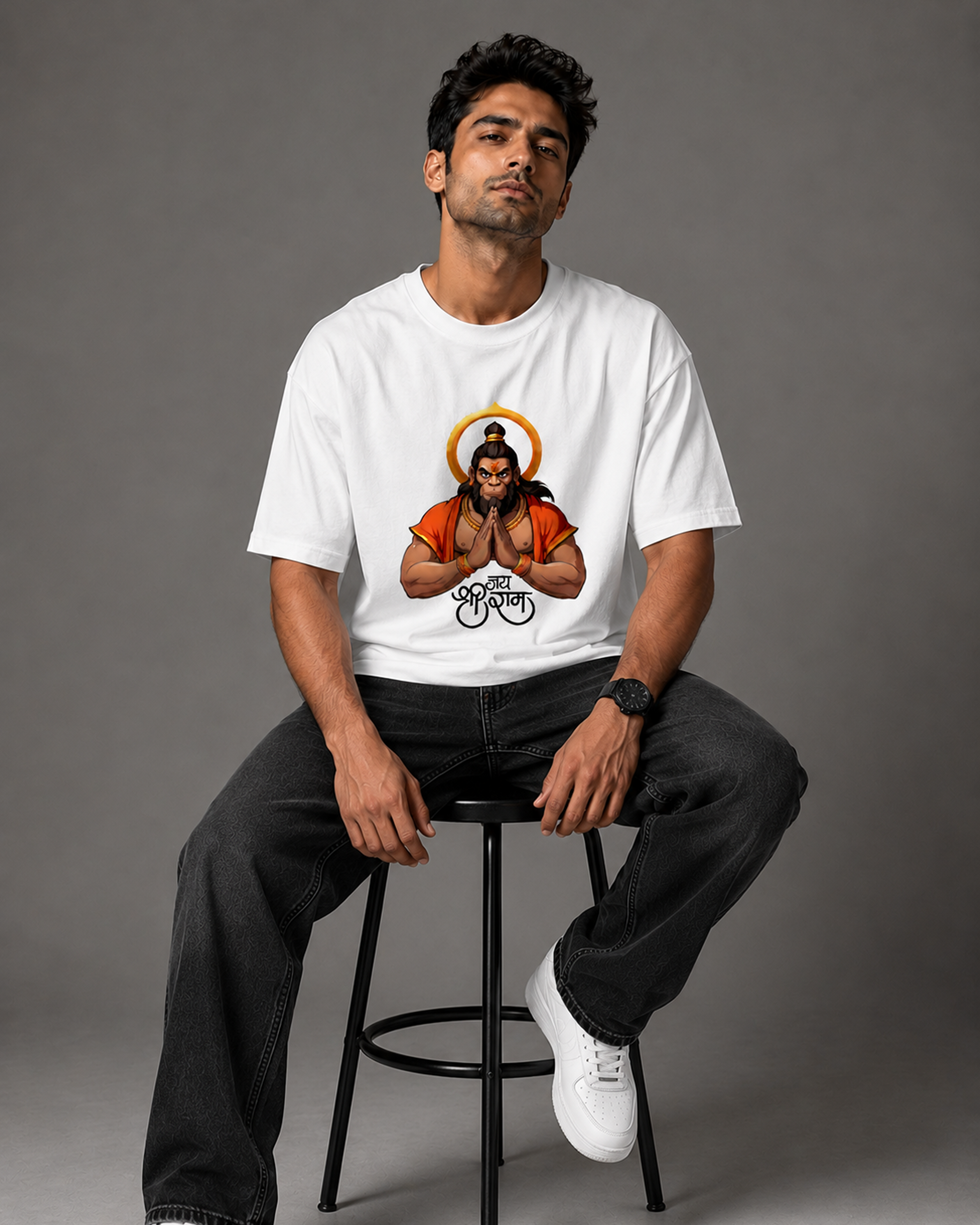 Hanuman Jai Shree Ram Oversized T-Shirt