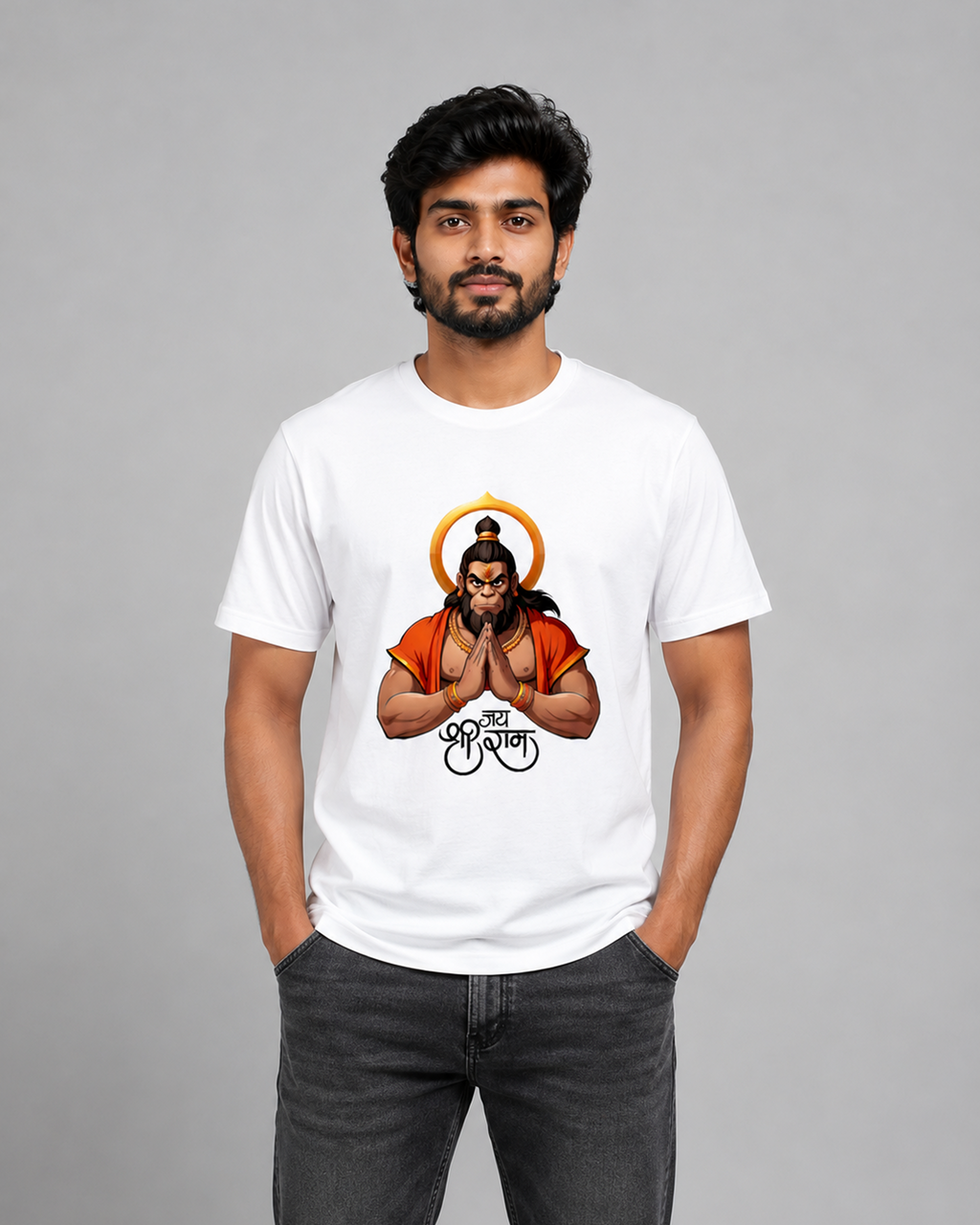 Hanuman Jai Shree Ram Regular T-Shirt