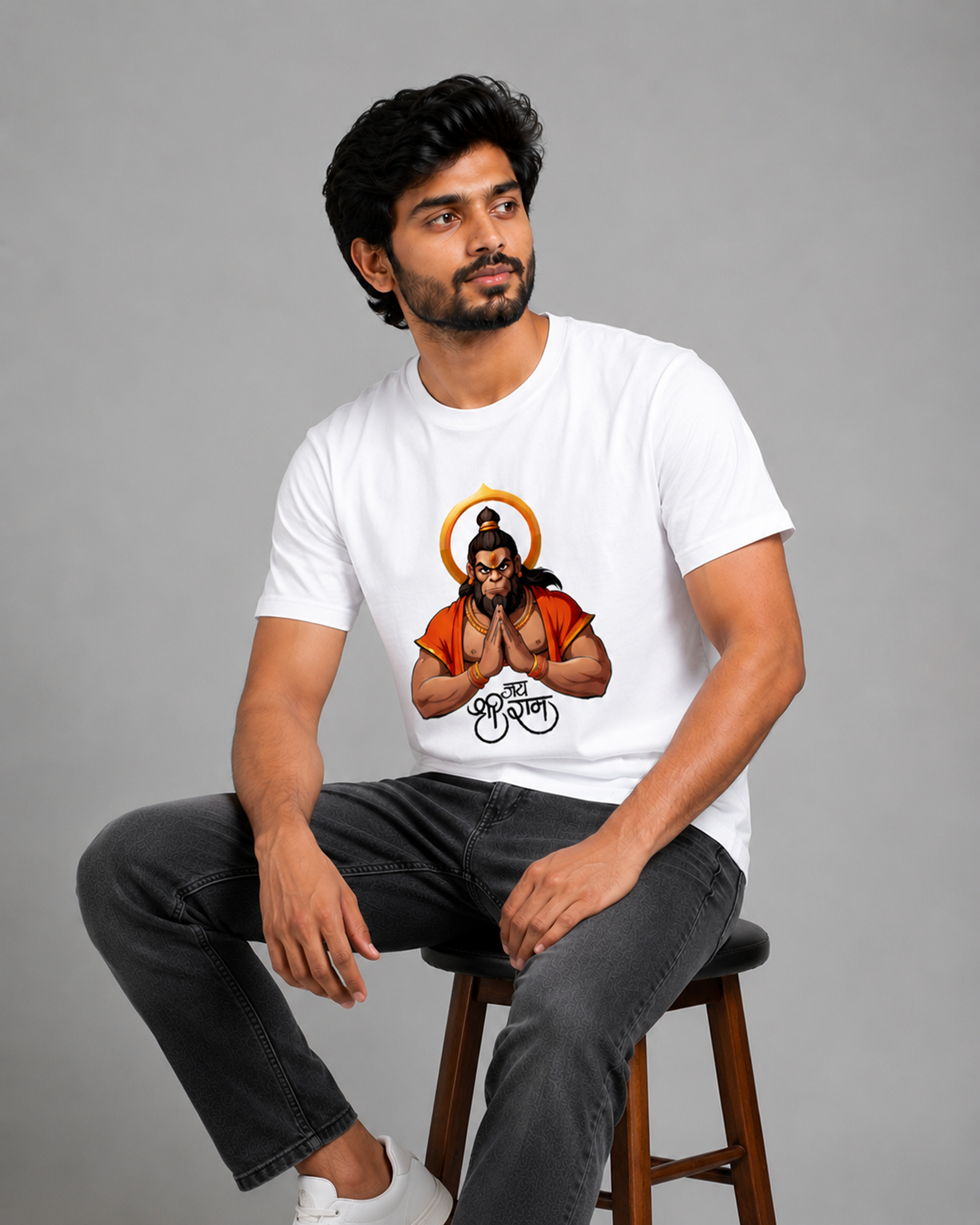 Hanuman Jai Shree Ram Regular T-Shirt