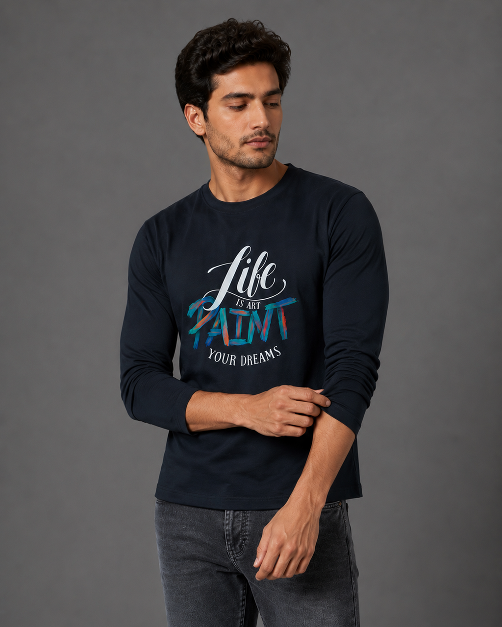 Life is Art Full Sleeve T-Shirt