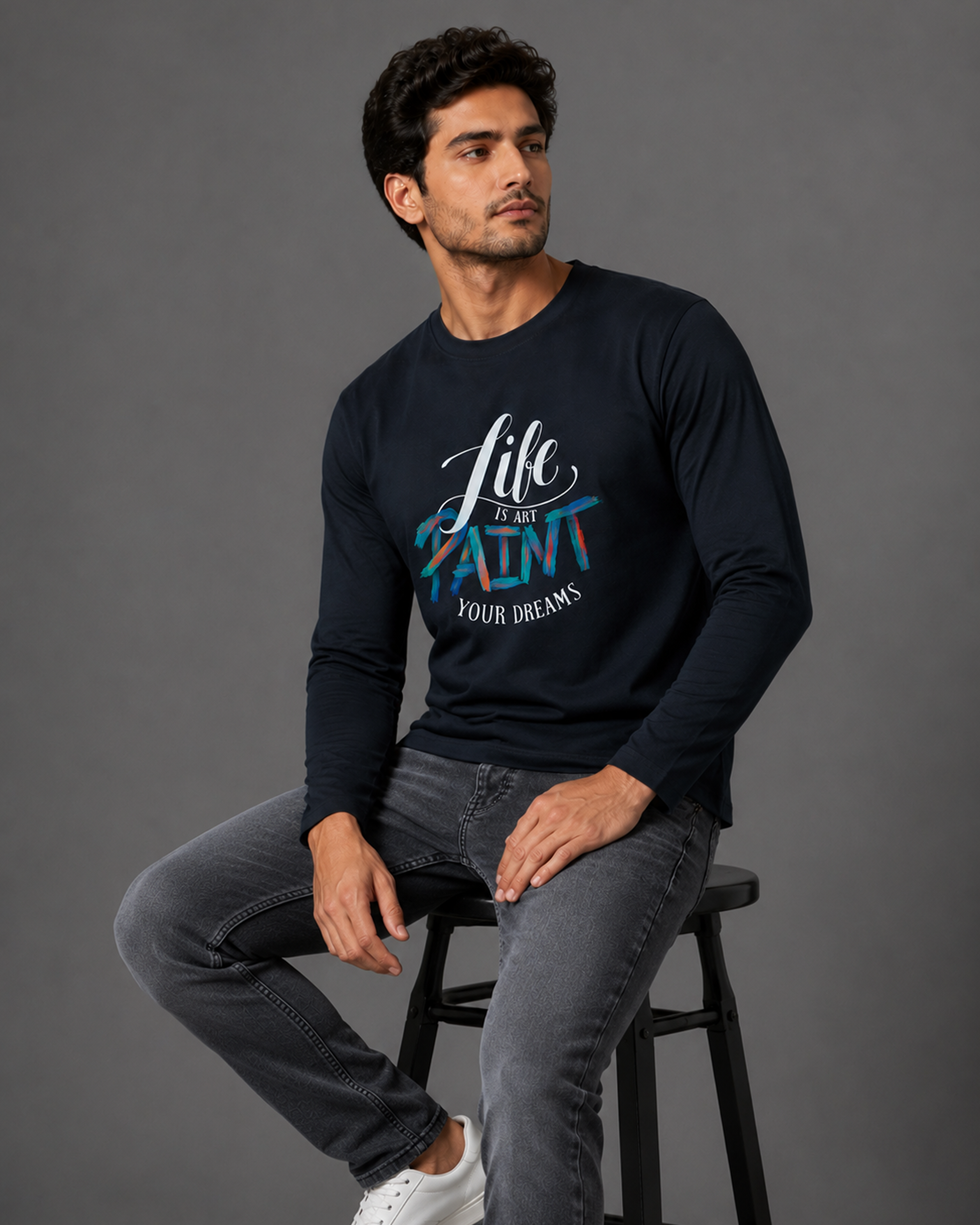 Life is Art Full Sleeve T-Shirt