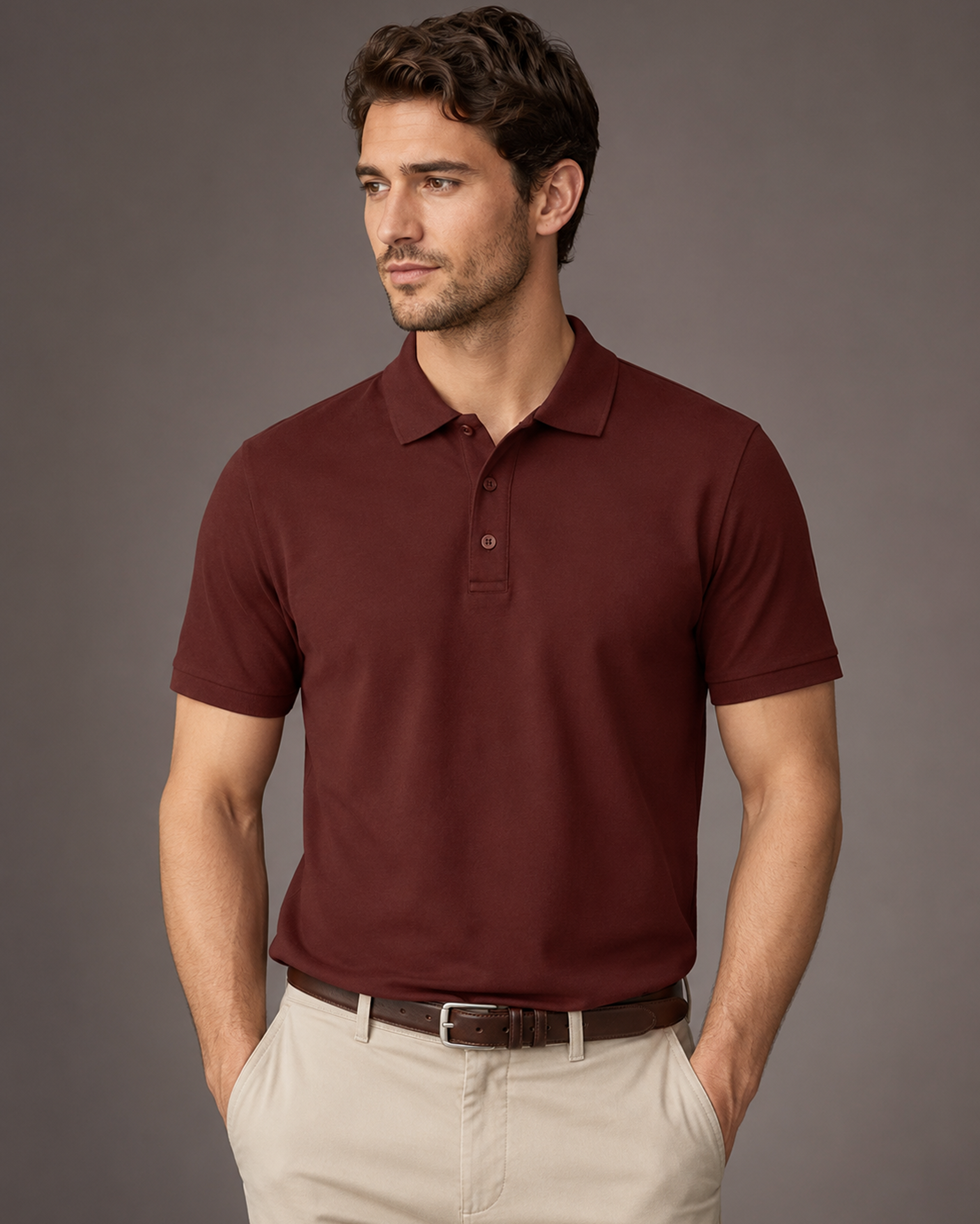 Plain Red Classic Polo T-Shirt