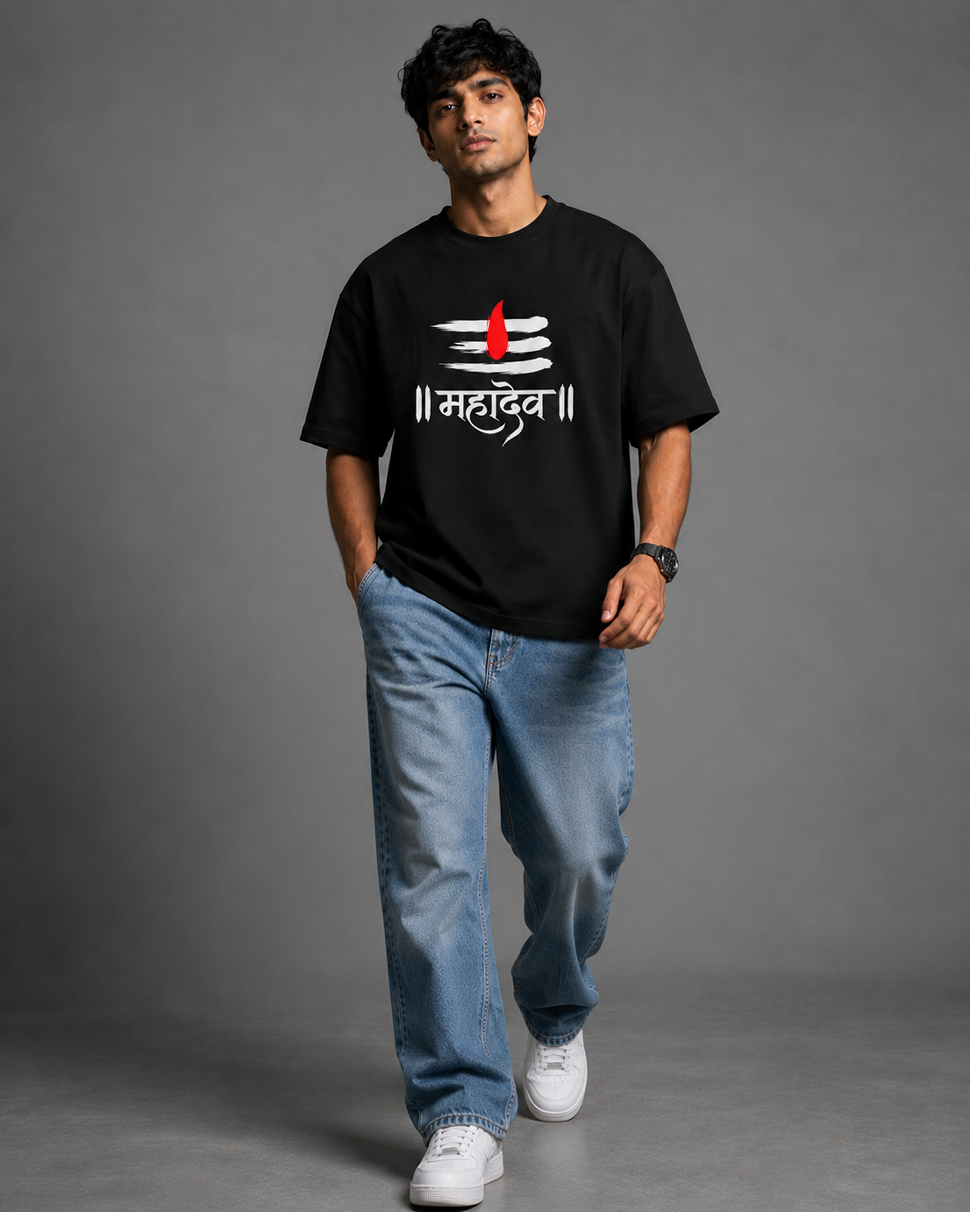Shiva Tilak Mahadev Oversized T-Shirt