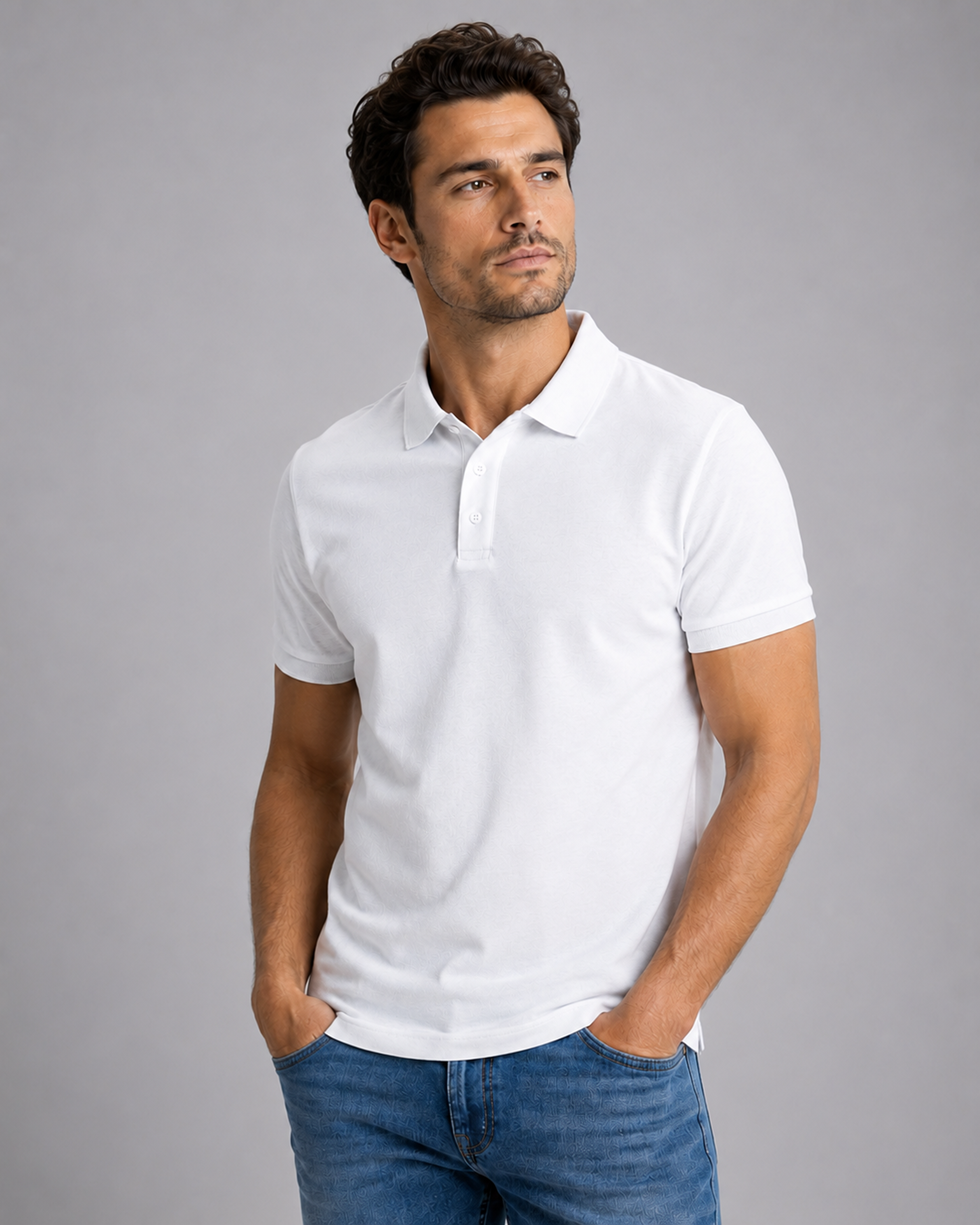 Plain White Classic Polo T-Shirt