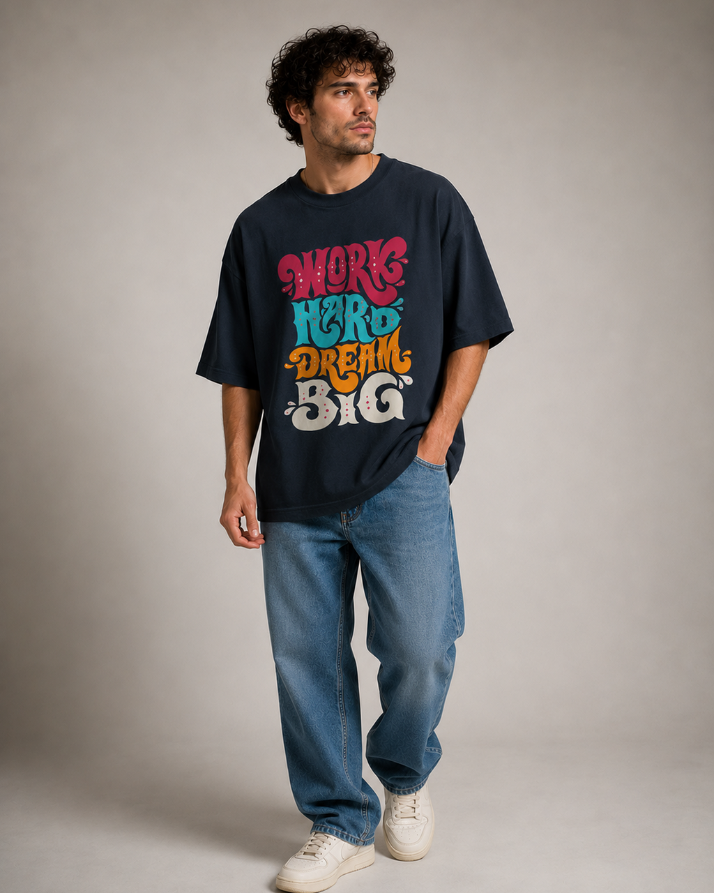 Work Hard Dream Big Oversized T-Shirt