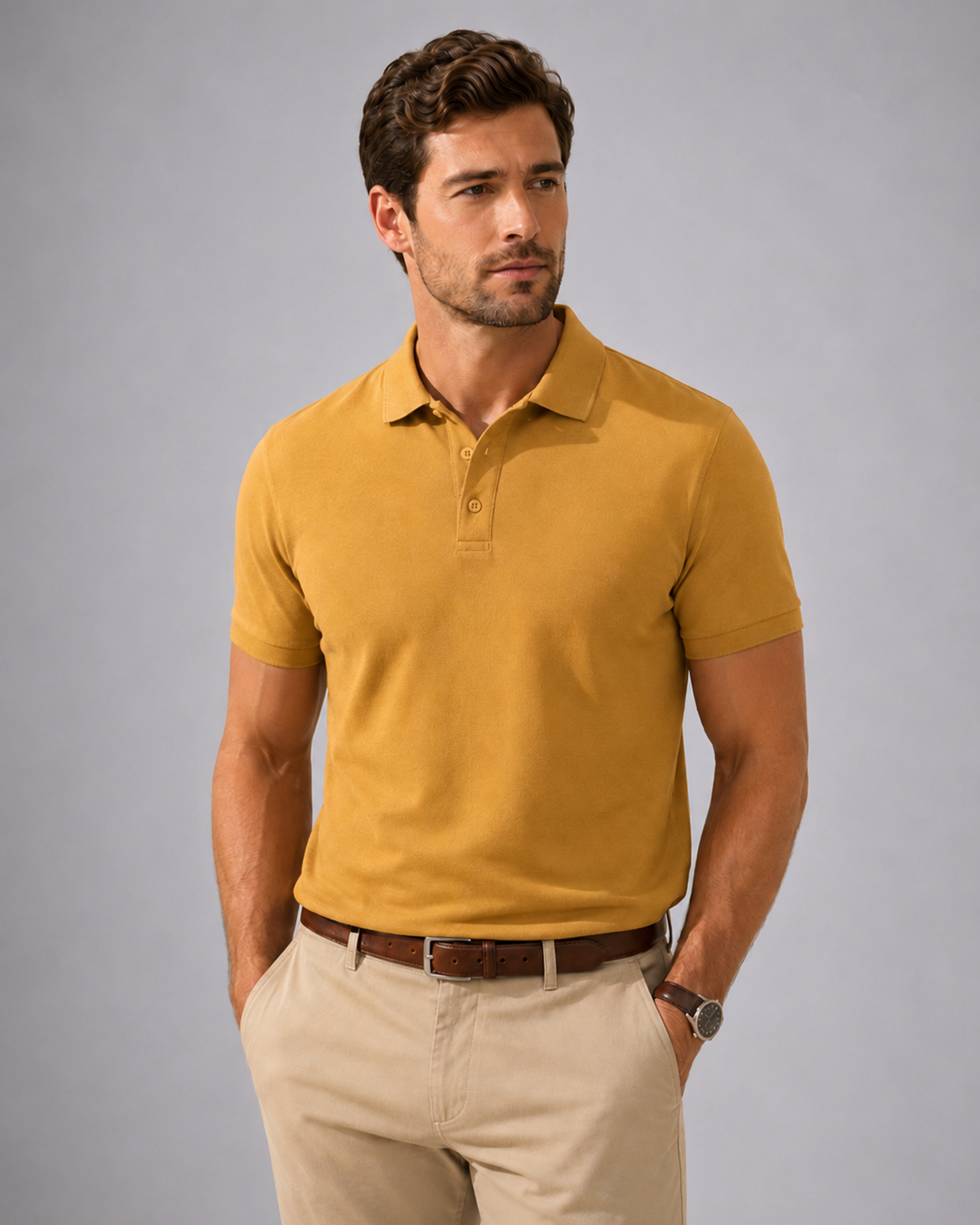 Plain Yellow Classic Polo T-Shirt