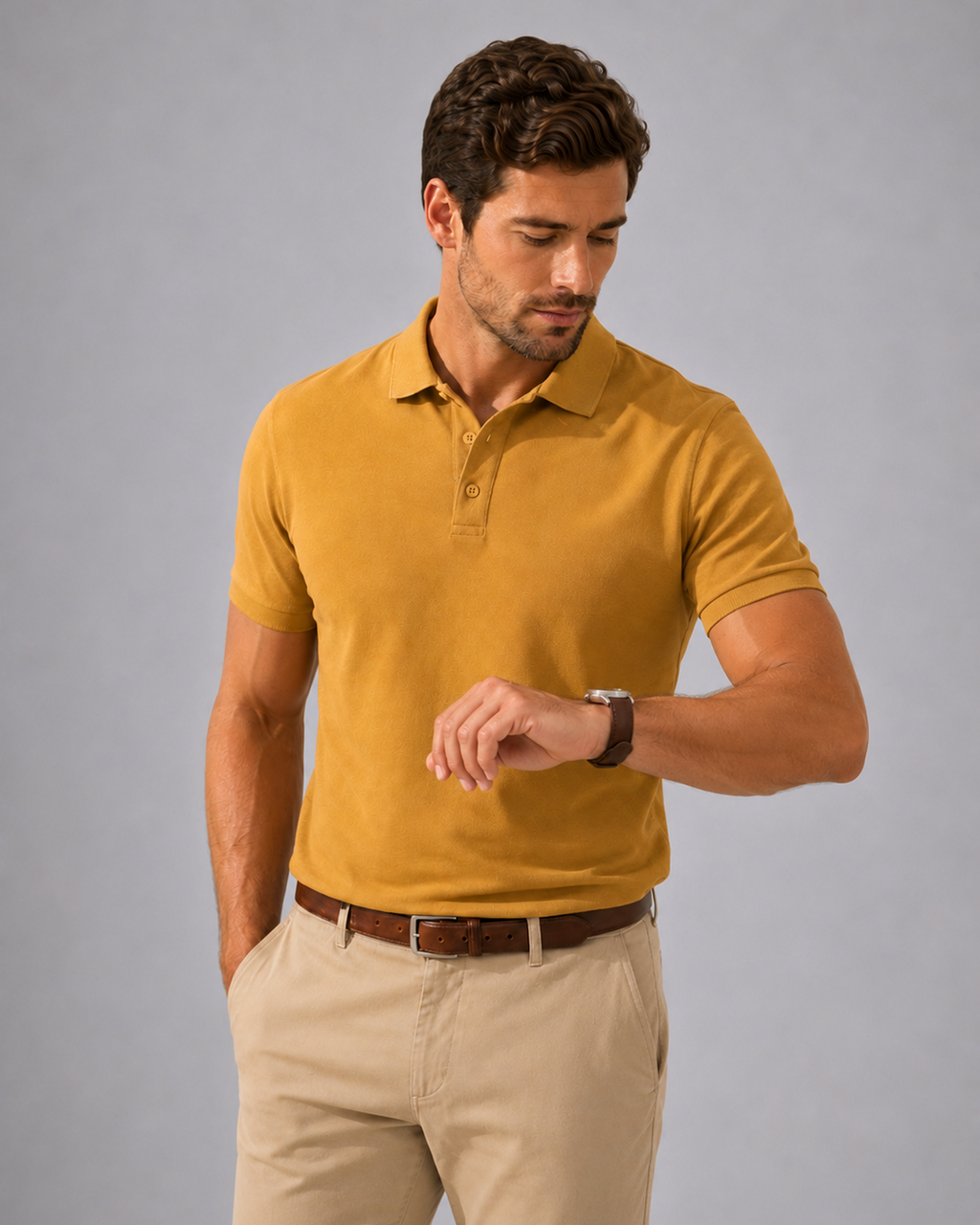 Plain Yellow Classic Polo T-Shirt